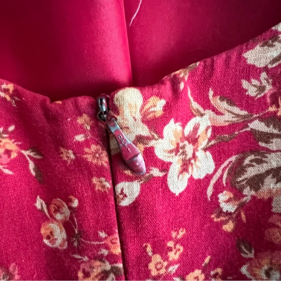 Vtg Laura Ashley Mini Dress Sz 8 Pink Floral sleeveless 90s Cottagecore Bodycon - Picture 10 of 14